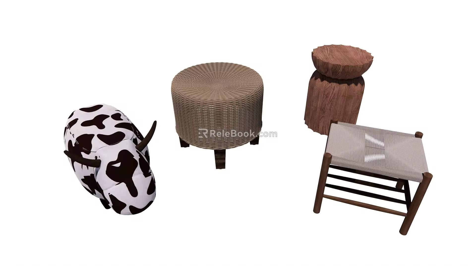Modern sofa stool 3d model