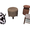 Modern sofa stool 3d model