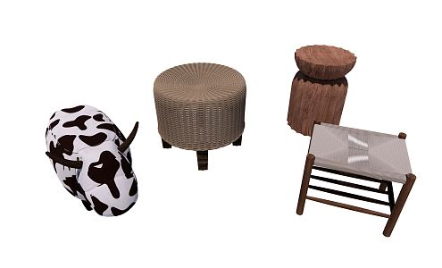 Modern sofa stool 3d model