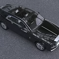 Black Rolls Royce Sedan With Luxury Front Grille And License Plate 08