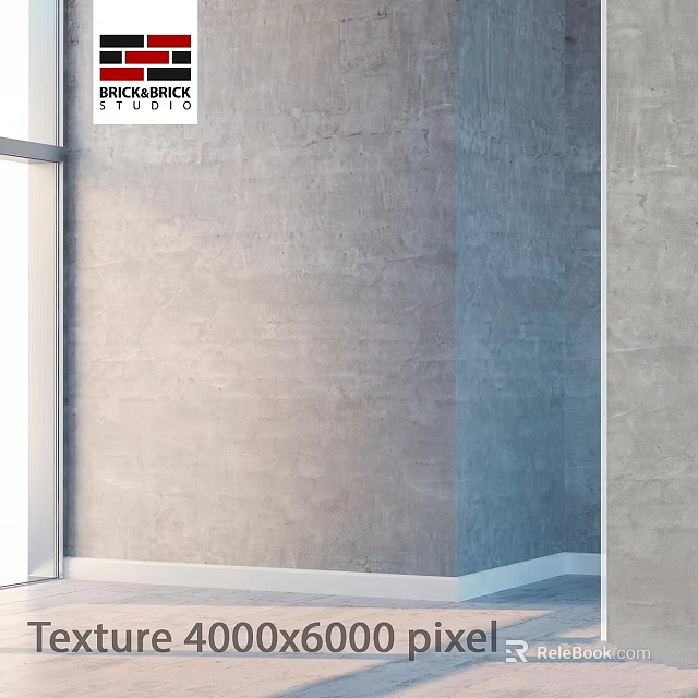 Modern Brickslip Wall Panels With Textured Gray Surface For Interior Design 3d model 