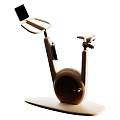 Modern Home Fitness Exercise Bikes With Beige And White Frames Ergonomic Seats And Handlebars
