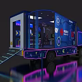 China Unicom 5G Themed Truck Featuring Decorative Patterns And Future Growth Design