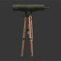 High Quality Commercial Green Telescope with Stable Wooden Tripod Stand for Professional Use