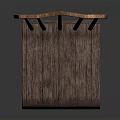 Rustic Wooden Chair With Curved Backrest And Spindle Supports For Home Decor