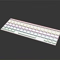 Sleek White Keyboard Design With Flat Key Layout And Smooth Surface