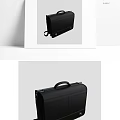 Modern Black Suitcase Design Featuring Stylish Structure And Comfortable Handle 3d model