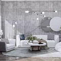Modern Sofa Coffee Table Combination Multiplayer Sofa 3d model