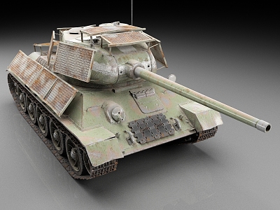 Soviet tank medium tank t34 85mm World War II tank vintage tank 3d model