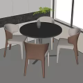 Casual tables and chairs 3d model