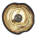 Modern Gold And Black Wall Lamps With Wave Design And Metal Finish Set Of Four
