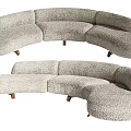 Modern Curved Multiplayer Sofa 3d model