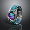 Smart Electronic Bracelet With Hexagonal Design And Colorful LED
