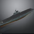 Aircraft Carrier A Naval Water Vehicle With Large Deck And Detailed