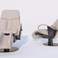 Modern Beige Recliner Chair With Adjustable Backrest Black Base Armrests And Contemporary Design