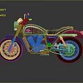 Maroon Classic Motorcycle With Black Seat And Shiny Silver Wheels Design