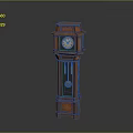 Floor Clock Big Clock Retro Clock Retro Clock Retro Clock Large Clock Pendulum Furnishings 3d model
