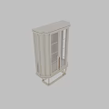 Elegant Modern Wine Cabinet With Glass Doors And Sturdy Metal Legs Design