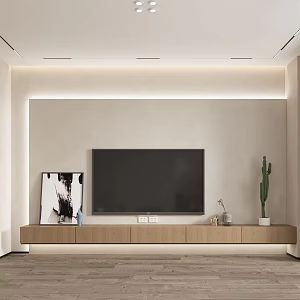 Modern TV background wall 3d model