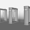 Public Facilities Modern Stainless Steel Turnstiles With Glass Doors And Security Access