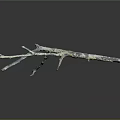 Handcrafted Wood And Stone Decorative Piece With Natural Branch Shape And Rustic Texture