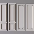 Various Styles Of White Wainscoting With Decorative Molding And Carved Details