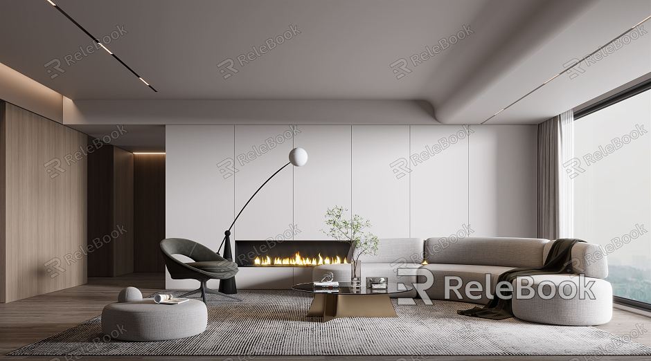 modern living room model