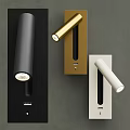 Modern Wall Lamps in Gray Gold White with Sleek Cylindrical Metallic Design