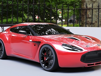 Red Car sports car Aston Martin 3d model