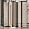 New Chinese Screen Rattan Screen Partition 3d model