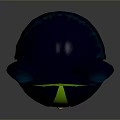 Anime Style Character Head With Creature Ears Black Hair Green Highlights And Pink Accents