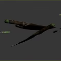 Crossed Fantasy Weapons With Wooden Handles Green Decorative Accents And Silver Blades Surrounded By Green Leaves