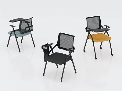 Ergonomic Office Chairs With Mesh Back Armrests And Multiple Colors For Workspace 3d model