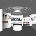 Modern home store decoration company material exhibition hall color plate cabinet color spot wall material exhibition hall sample area hardware material exhibition hall 3d model