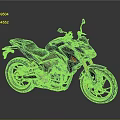 Modern Sporty Motorcycle With Black Body Orange Accents And Sleek Alloy Wheels
