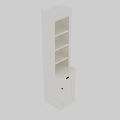 White Chest of Drawers with Cabinet and Open Shelves for Home Storage