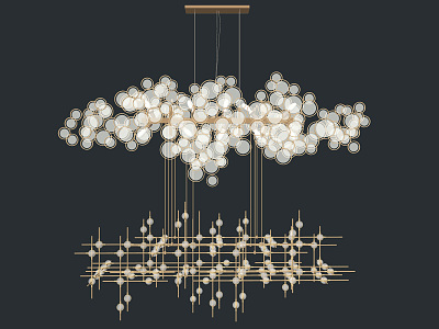 Light Luxury Chandelier Metal Chandelier model