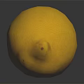Fresh Ripe Yellow Lemon Fruit With Shiny Texture On Black Reflective Surface
