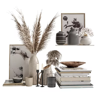 Modern ornaments combination display ornaments combination 3d model