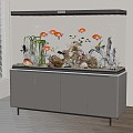 Modern fish tank aquarium 3d model