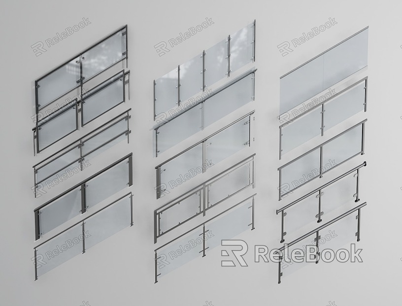 Modern guardrail glass handrail model