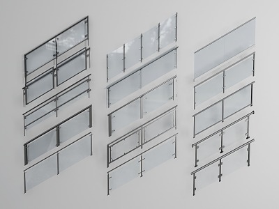 Modern guardrail glass handrail model