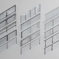 Modern Glass And Metal Railings Design With Clear Panels And Sleek Metal Frames