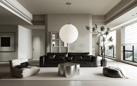 modern living room 3d model