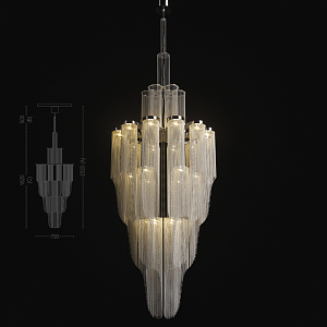 Crystal chandelier 3d model