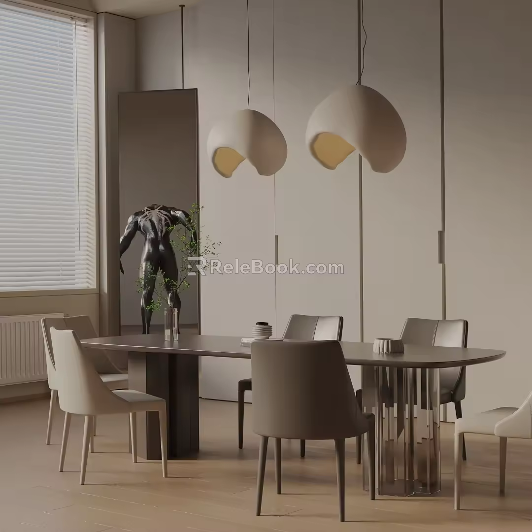 Modern table combination 3d model