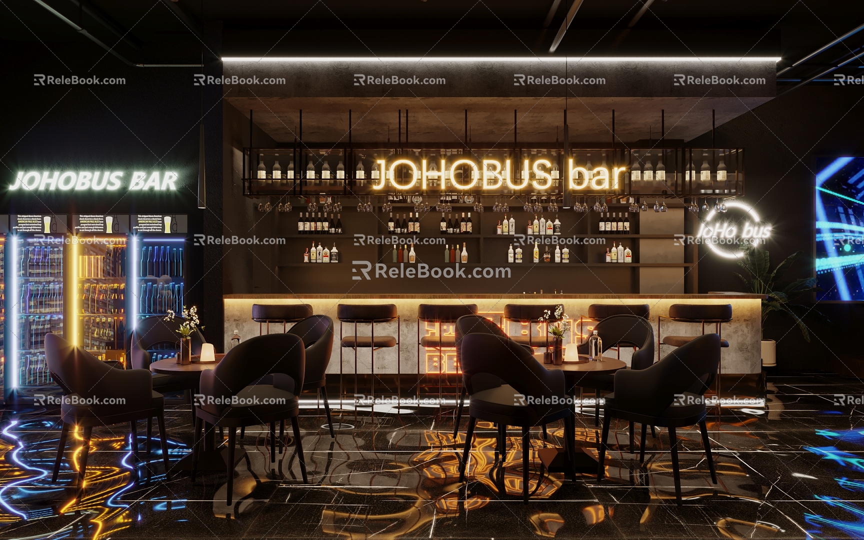 INDUSTRIAL LOFT BAR 3d model