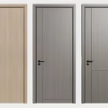 Modern Hinged Doors In Light Wood And Gray Wooden Grain For Interior Home Design