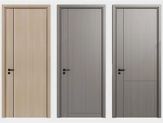 Modern swing door single door 3d model