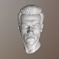 Realistic 3D Male Character Head Model Human Figure Sculpture Design Artwork